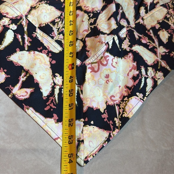 A.L.C. Emery Maritime Midi Dress Navy Multi Floral Asymmetric Belted Romantic 2 - Picture 14 of 16